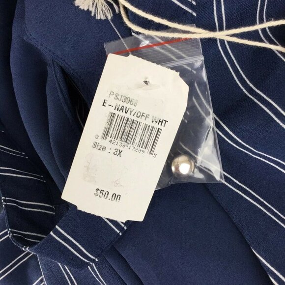 Blu Pepper Vertical Stripe Swing Dress Navy - Picture 7 of 8